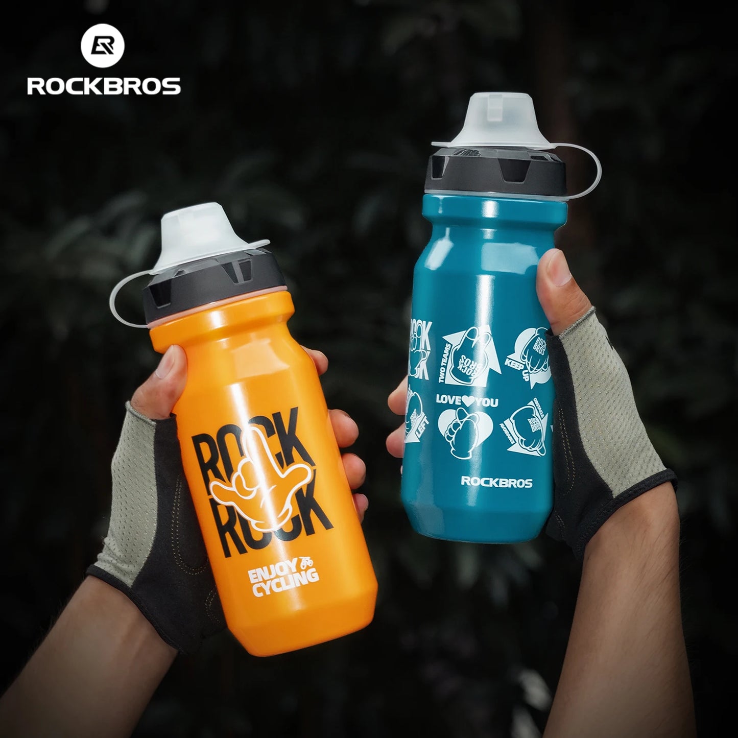 Water Bottle 600/750ml Large-Capacity PP5 Lightweight Cycling Sports Drink Kettle Leak-proof Squeeze Water Bottle