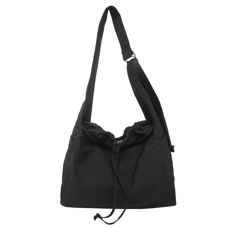 Drawstring Bucket Bag Women Large Capacity Lightweight Shoulder Crossbody Tote Soft Casual Handbag for Daily Work Travel
