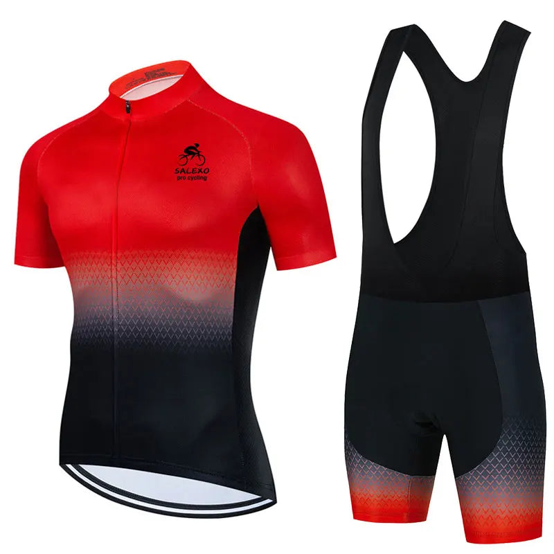 2026 Summer Men Short Sleeve Cycling Jersey Set Breathable MTB Bike Cycling Clothing Bike Uniform