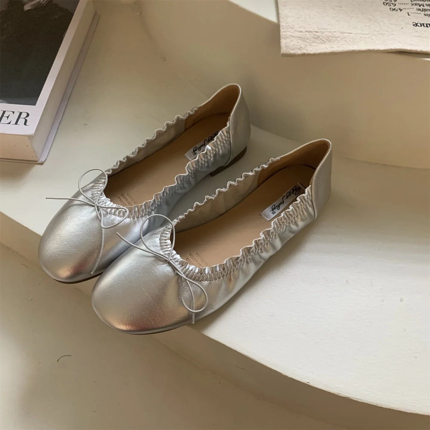 Bailamos Women Flat Heel Shoes Female Flats casual Ballet Dancing Shoes Foldable Sole Boat Shoes Summer Slip On Slipper Mules Sl