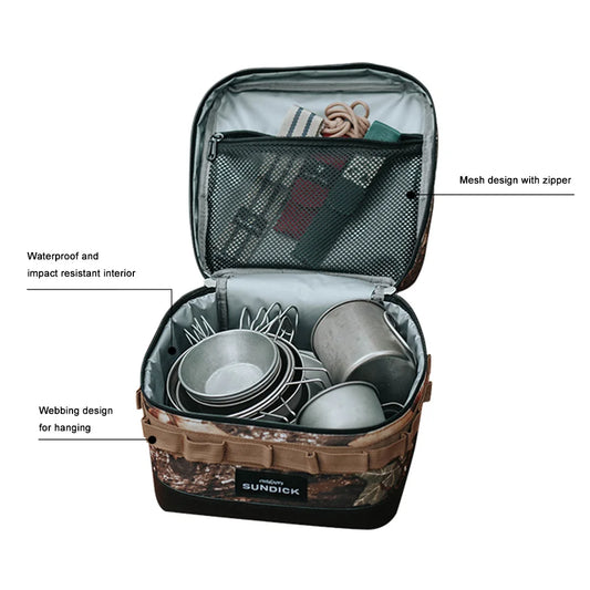 Large Picnic Ice Bag 900D Cloth Camping Travel Organizer Waterproof Large Insulated Picnic Lunch Bag Box for Camping Hiking Trip