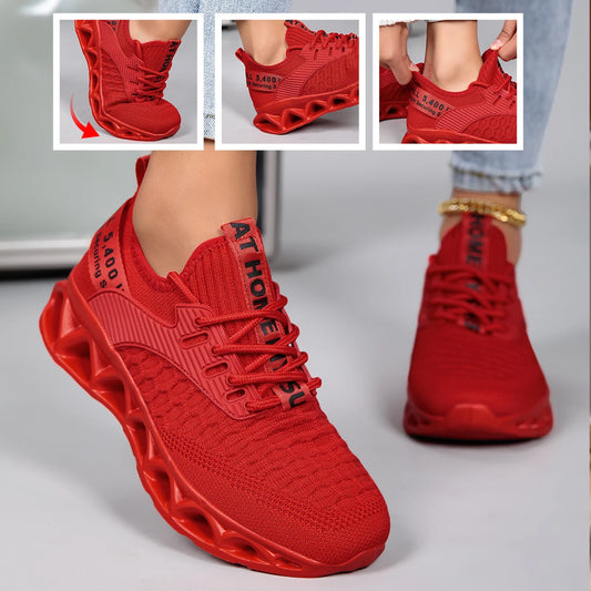 Women's running shoes, lightweight mesh, breathable and comfortable flat soft tennis shoes, blade sports shoes for women