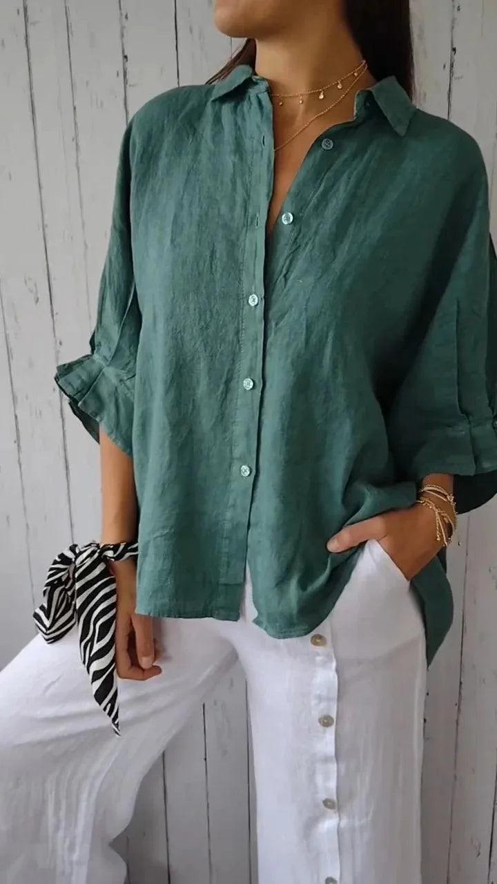 Summer Cotton Linen T Shirt Women Clothes Blouses Woman T-Shirts Loose Streetwear Shirt Casual Ladies Tops Tee