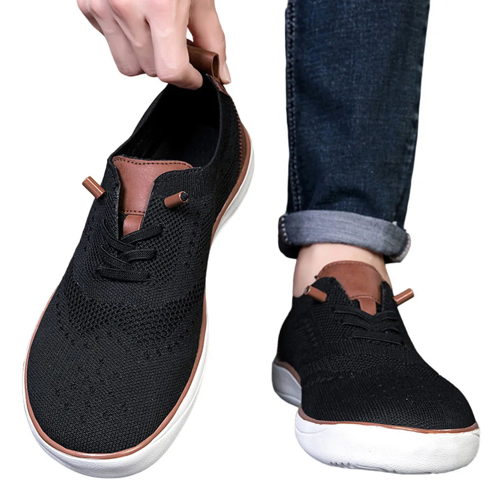 Men Knit Walking Shoes Minimalist Wide Toe Box Shoes Sneakers Barefoot Sneakers for Indoor Outdoor