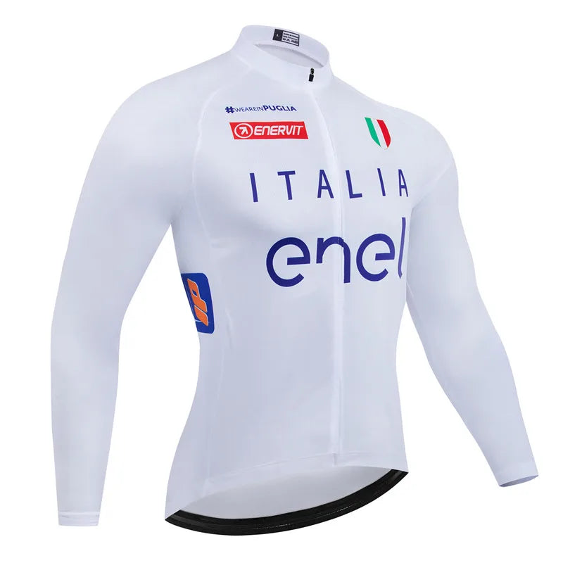 New Spring and Autumn Team Cycling Jersey Set Men Long Sleeve Bicycle Clothing MTB Bike Uniform