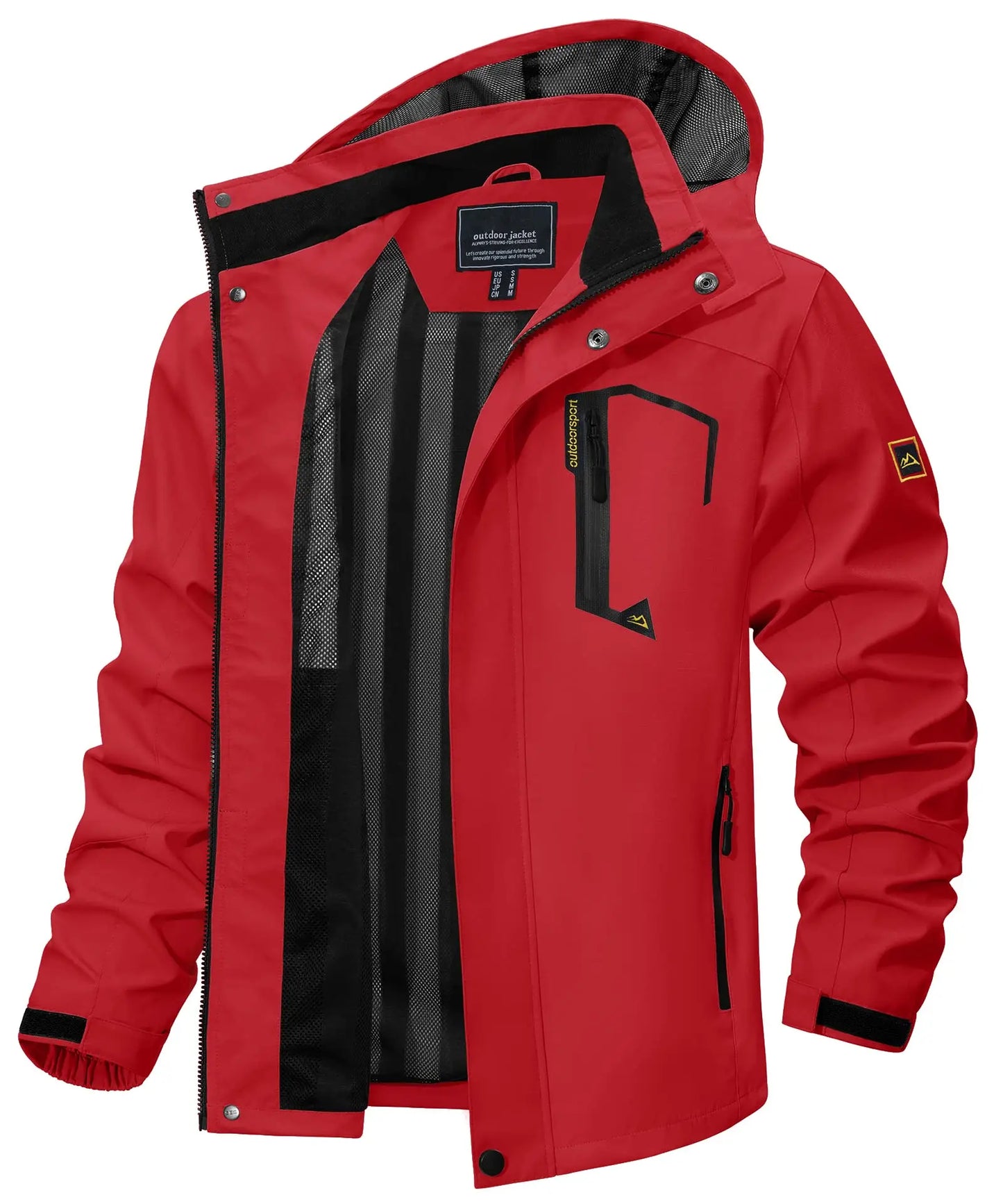 Spring Autumn Lightweight Jackets Men's Mesh Lined Waterproof Rain Jacket Outdoor Fishing Hiking Jacket Male Windbreaker