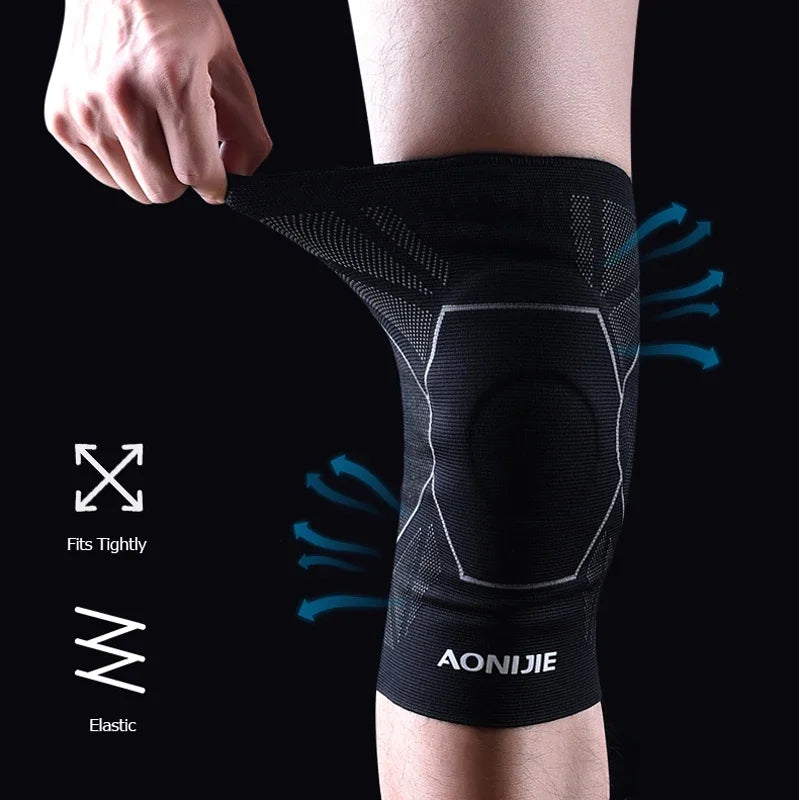 One Piece Protective Knee Brace Support Compression Sleeve Knee Pad Wrap Volleyball Kneepad For Arthritis Running