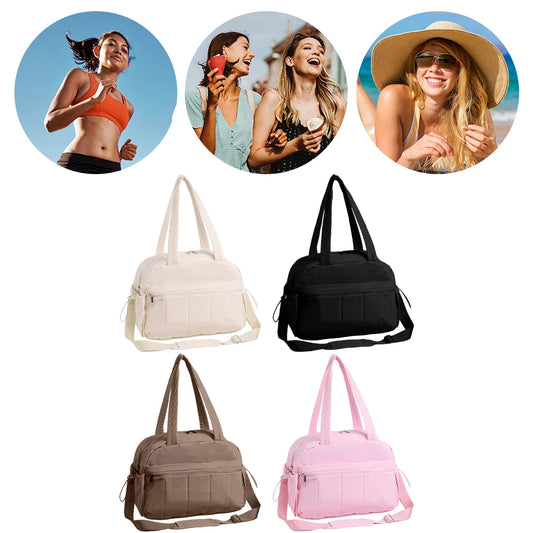 Quilted Puffer Gym Bag with Wet Pocket Carry on Bag Large Weekender Overnight Bag Gym Tote Bag Shoulder Bag for Women Travel