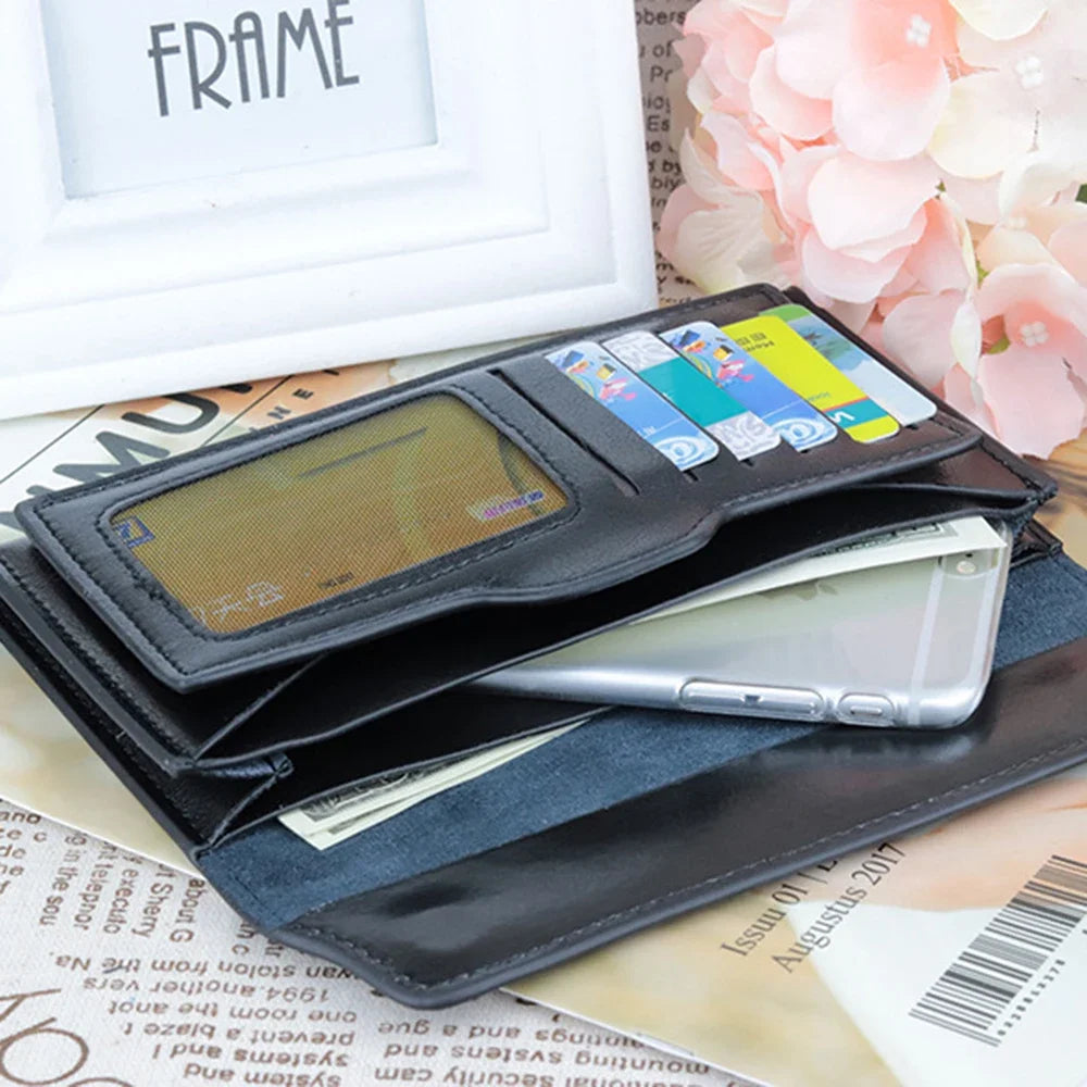 Leather large capacity ultra-thin long wallet, stylish and simple multifunctional handbag, Women Wallet