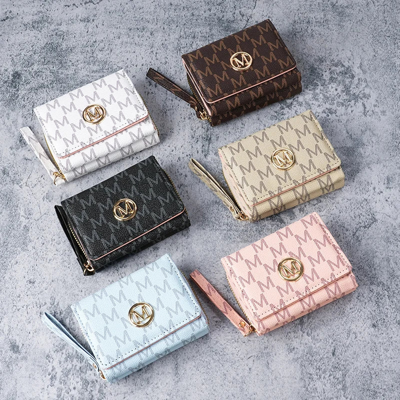 New Women's Zipper Wallet Large Capacity Coin Purse Card Holder Fashionable Print Handbag Slim Clutch Bag