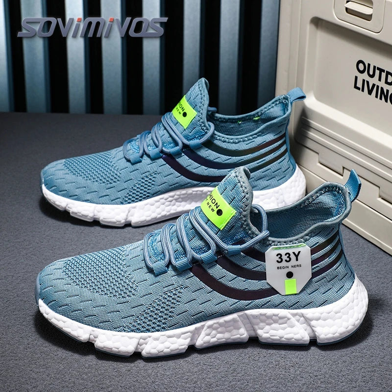 Men's Mesh Breathable Casual Shoes Non-Slip Stable Shock Absorption Lightweight Sneakers Couple Basket Home 2026