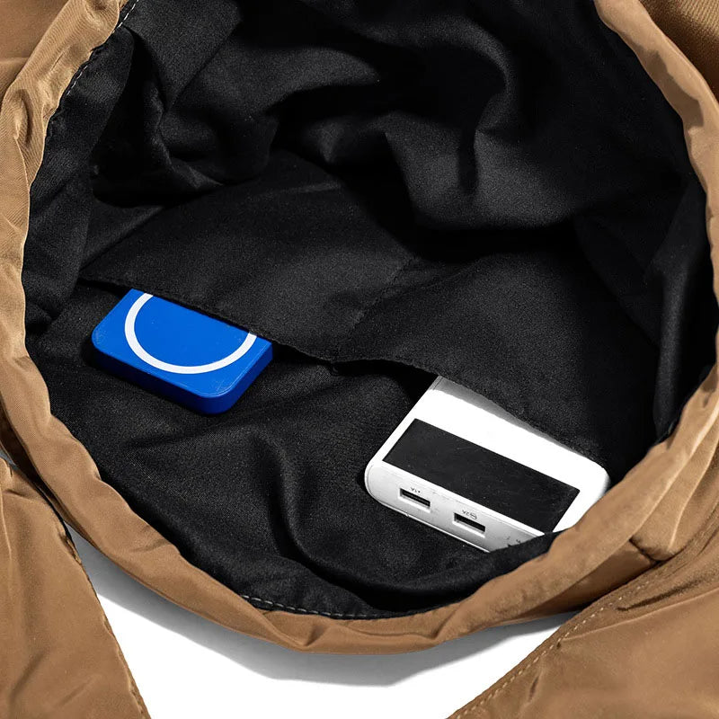 New Elegant Autumn Winter Women Tote Bag Large Solid Color Soft Drawstring Crossbody Bag Commuting Shopping Travel Shoulder Bags