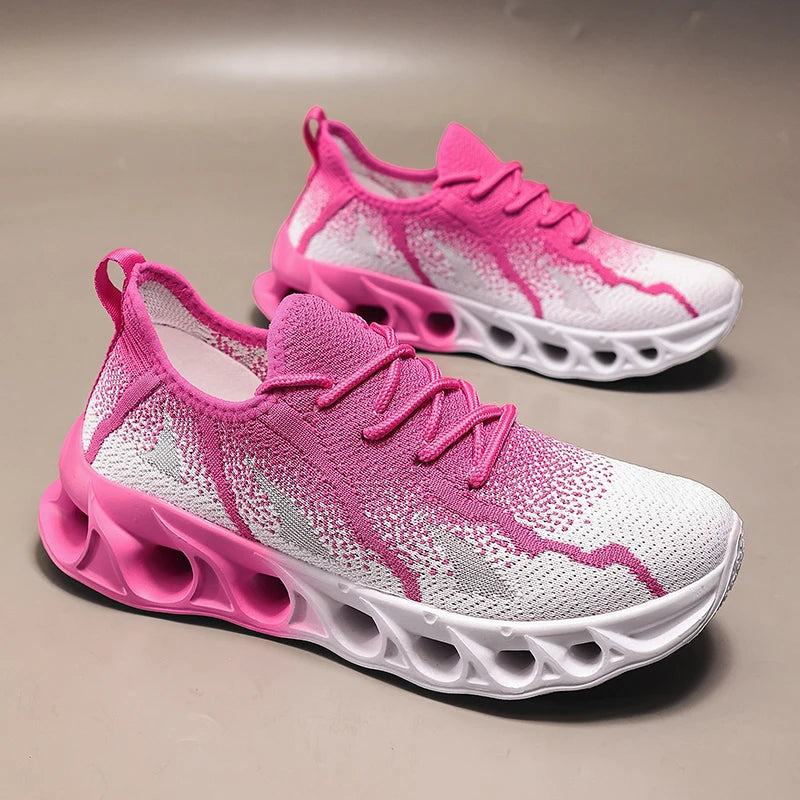 Women's running shoes, lightweight mesh, breathable and comfortable flat soft tennis shoes, blade sports shoes for women