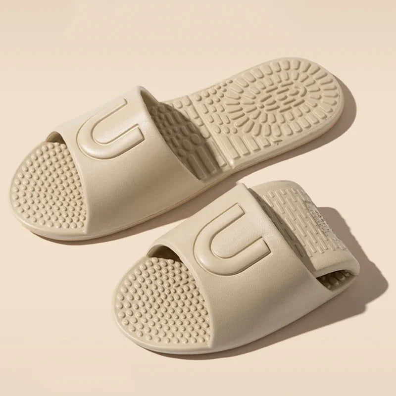 Travel Must Have Simple Non-slip Silent Slippers Summer Bathroom Hotel Anti-slip Eva Anti-odor Foldable Slippers for Women