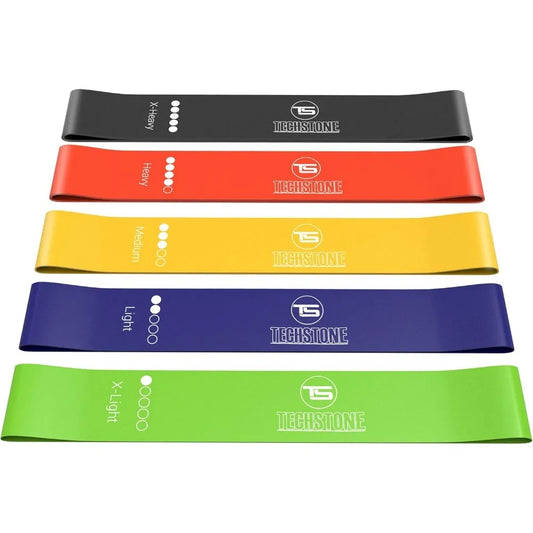 Resistance Bands Set for Men and Women, Pack of 5 Different Levels Elastic Band for Home Gym Long Exercise Workout