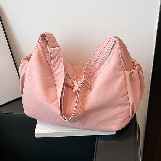 Women Nylon Crescent Shoulder Bag Large Capacity Retro Hobo Handbag Zipper Underarm Purses for Travel Shopping Work Daily Use