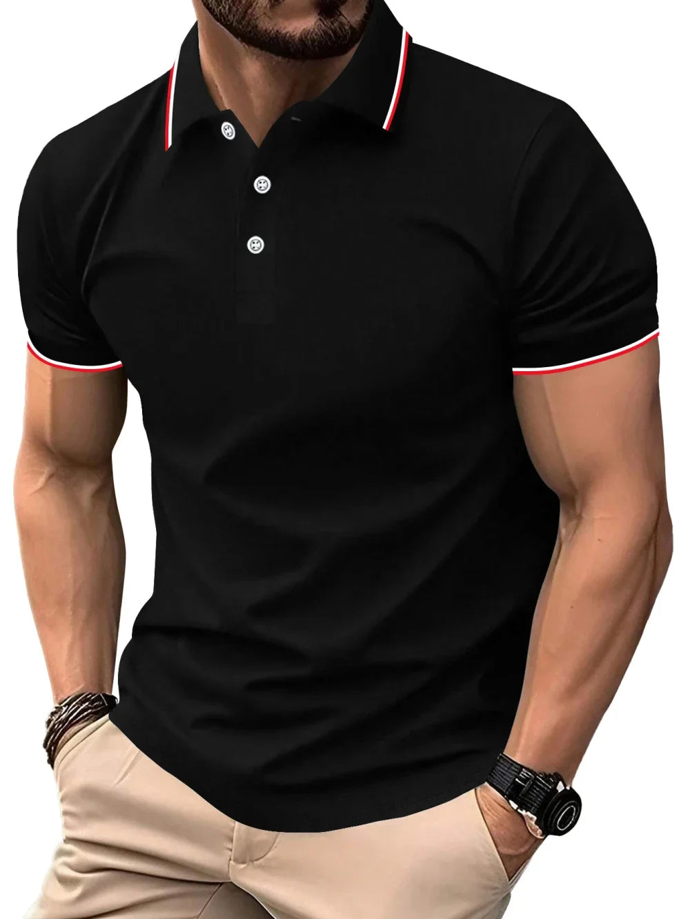 Sporty Polo Men 2026 New Summer 100% Cotton Polo Men Women Classic Polo Shirt Print Button Lapel Super Large Casual Polo TShirt
