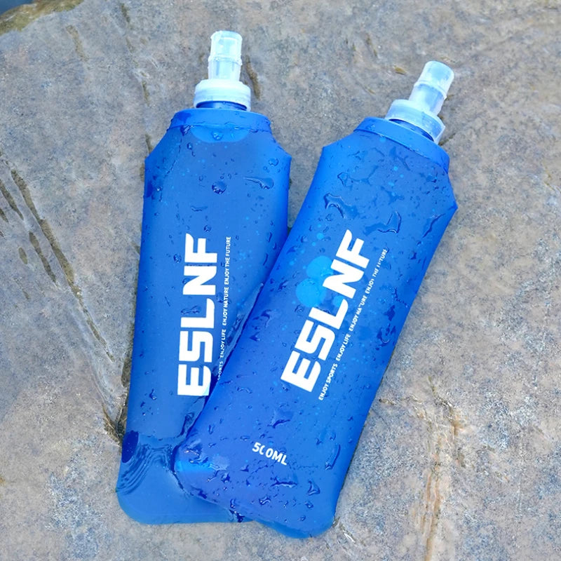 500ml Soft Flask Folding Collapsible Water Bottle TPU BPA Free Outdoor Sport Portable Water Bag Running Camping