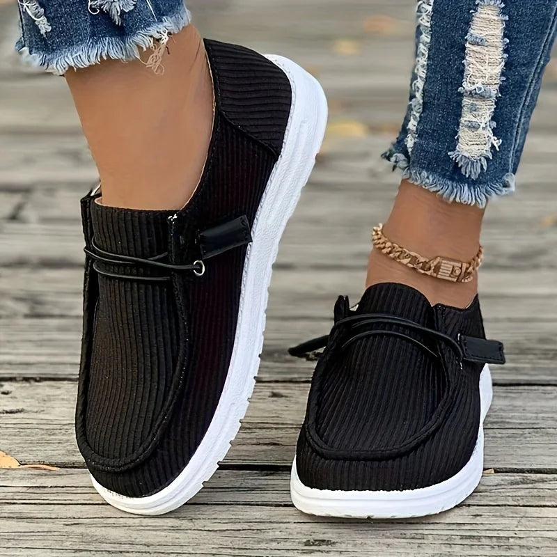 2025 New Women's Breathable Casual Sports Shoes - Four Seasons Comfortable Lightweight Skateboarding Running Shoes, Striped