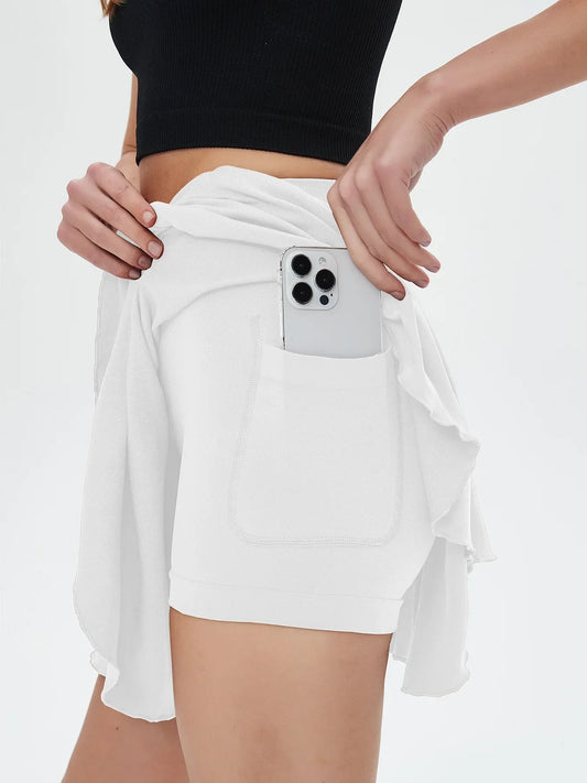 Women Sport Shorts Skirts Summer Breathable Casual Fitness Quick Drying Running Sport Female Active Athletic Yoga Fitness Skirt