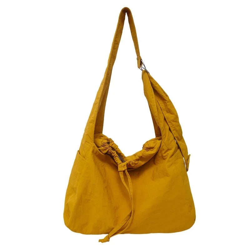 Drawstring Bucket Bag Women Large Capacity Lightweight Shoulder Crossbody Tote Soft Casual Handbag for Daily Work Travel