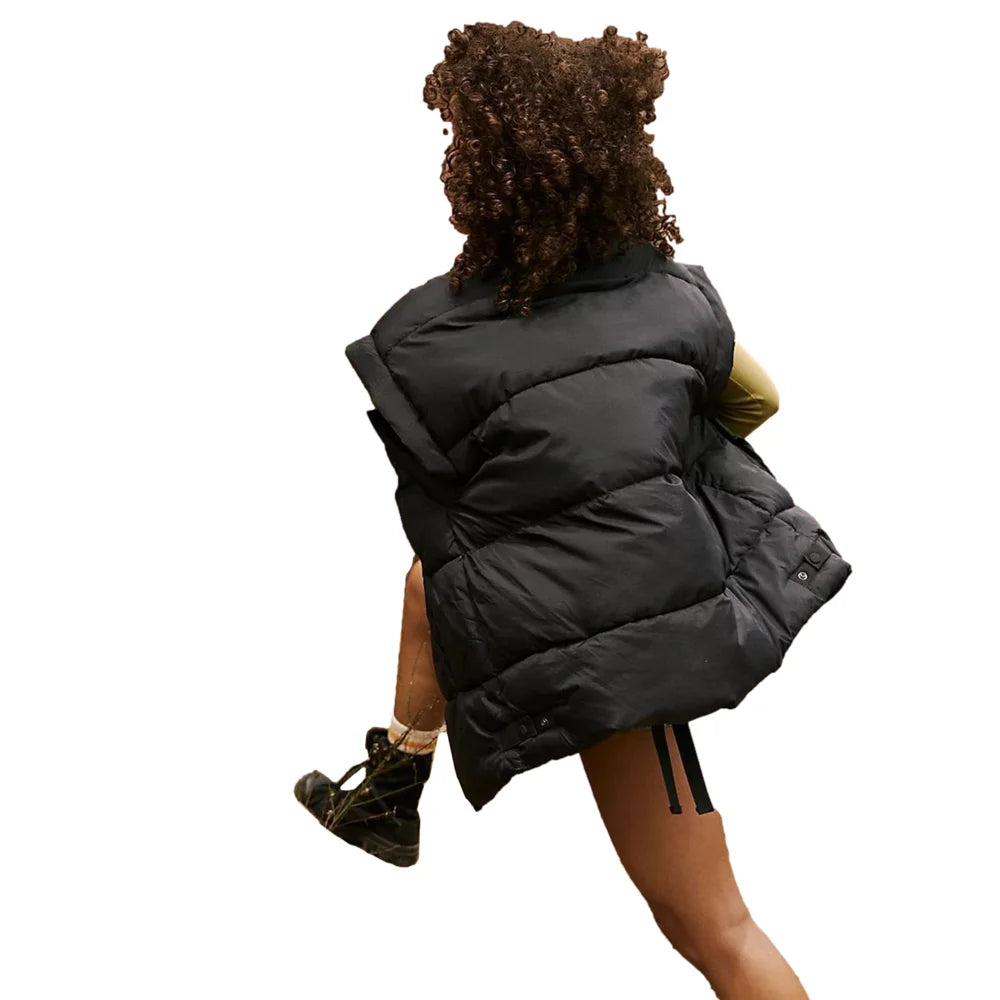 Casual Winter Puffer Vest Warm Casual Sleeveless Puffy Jackets With Pockets Casual Warm Gilet Bubble Puffy Jacket Coats Puffer