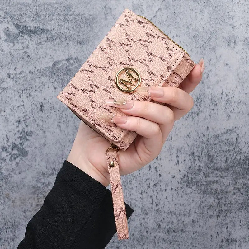 New Women's Zipper Wallet Large Capacity Coin Purse Card Holder Fashionable Print Handbag Slim Clutch Bag