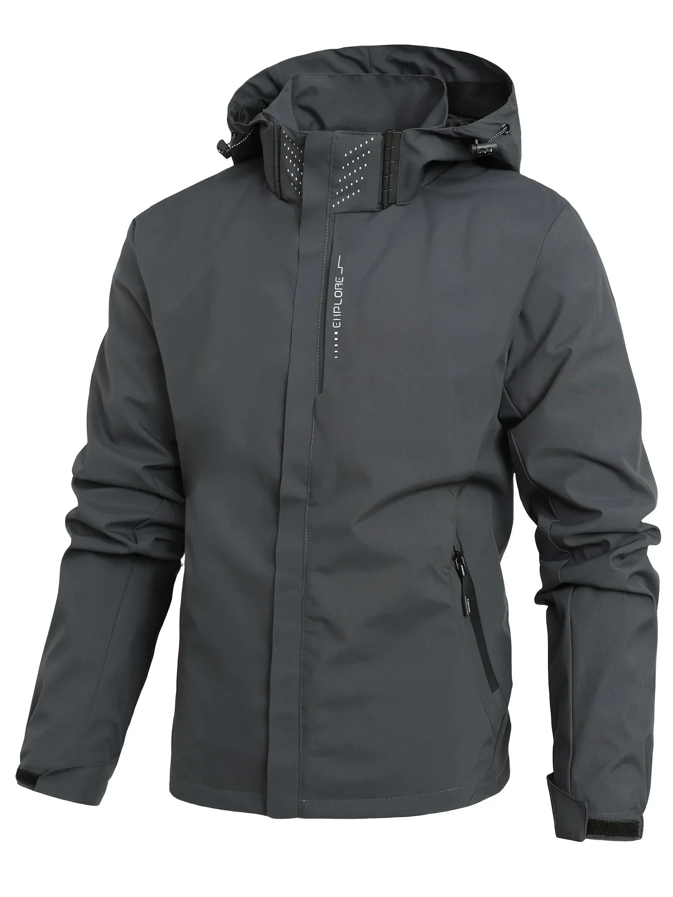 New Men's Lightweight Waterproof Rain Jacket Hooded Shell Outdoor Windbreaker for Hiking & Travel Breathable & Packable Coat Men
