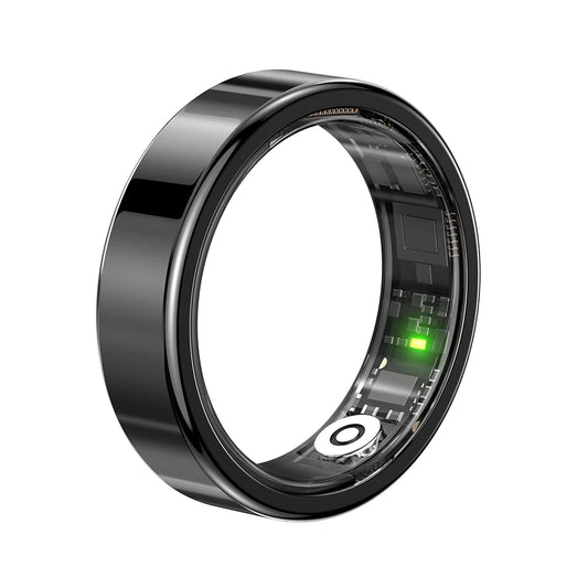 SR09 Smart Ring Health Tracker Bluetooth-Compatible 5.1 Health Ring 5ATM Waterproof Fitness Ring for Women Men for Android & iOS