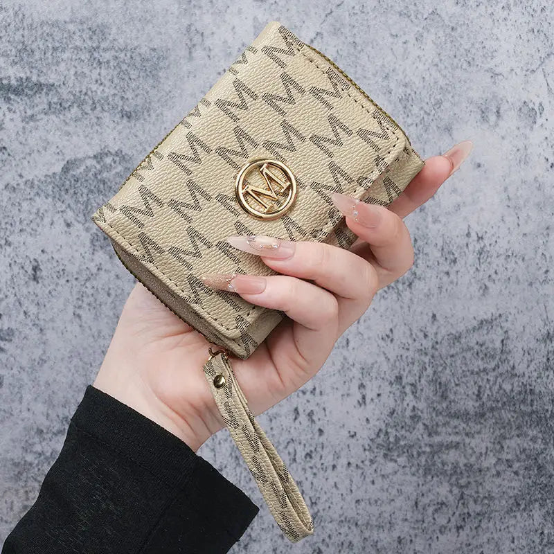 New Women's Zipper Wallet Large Capacity Coin Purse Card Holder Fashionable Print Handbag Slim Clutch Bag
