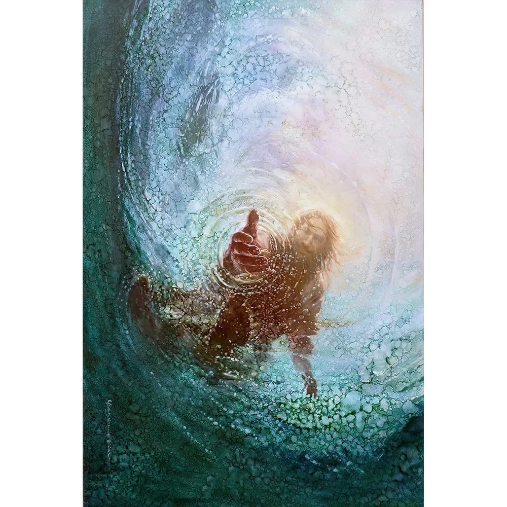 Canvas Painting Jesus The Hand of God Posters Christian Jesus Give Me Your Hand Wall Art Pictures Prints Home Decor Cuadros