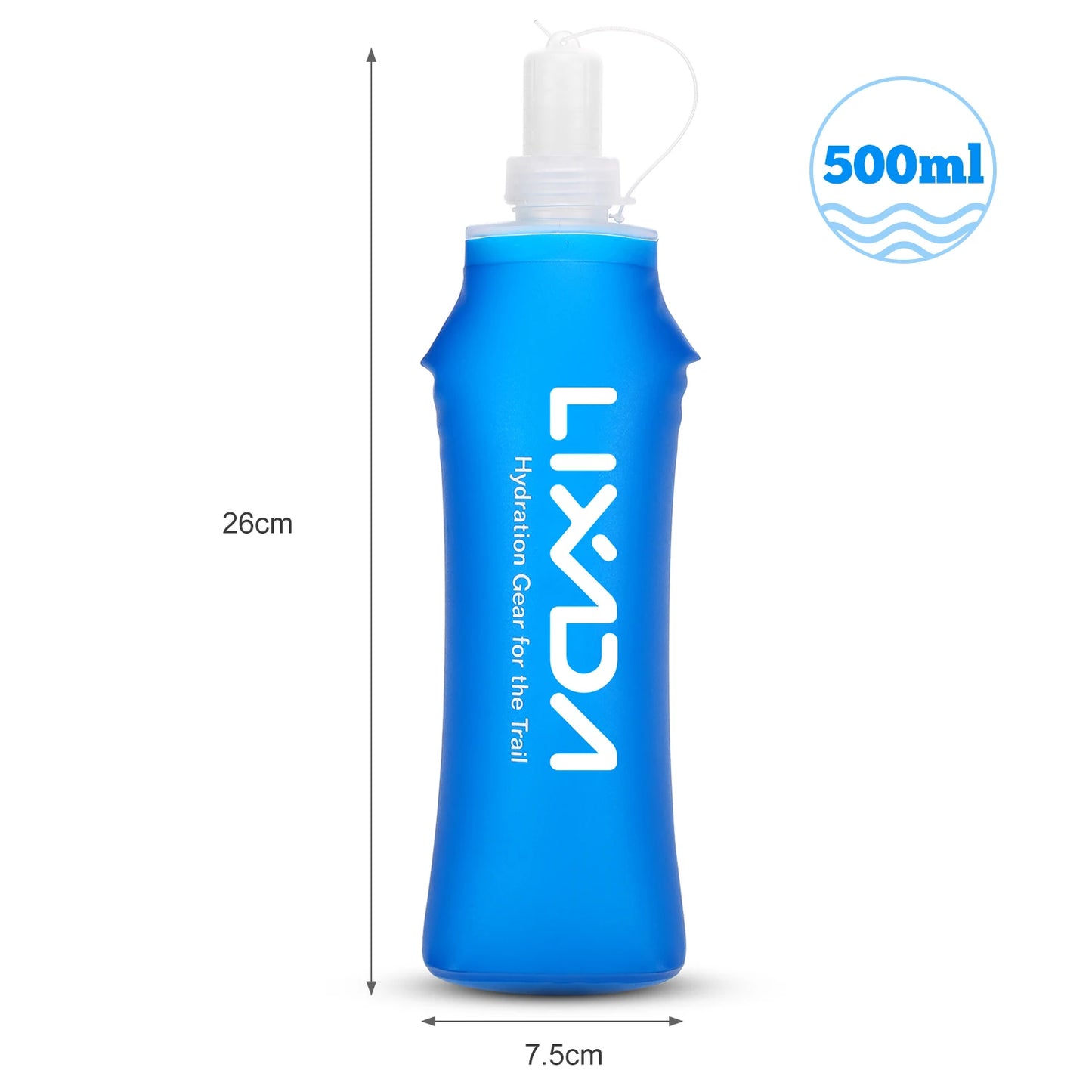 Lixada 1/2 Pcs 500mml 300ml Outdoor Sport Camping Running Sport Bicycle Soft Water Bottle Folding TPU Soft Flask Water Bag