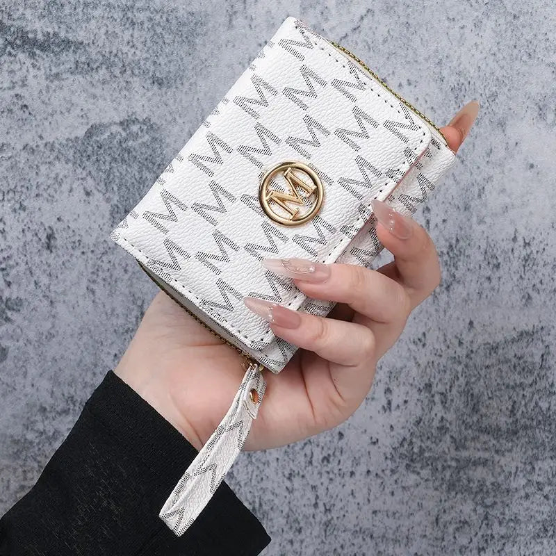 New Women's Zipper Wallet Large Capacity Coin Purse Card Holder Fashionable Print Handbag Slim Clutch Bag