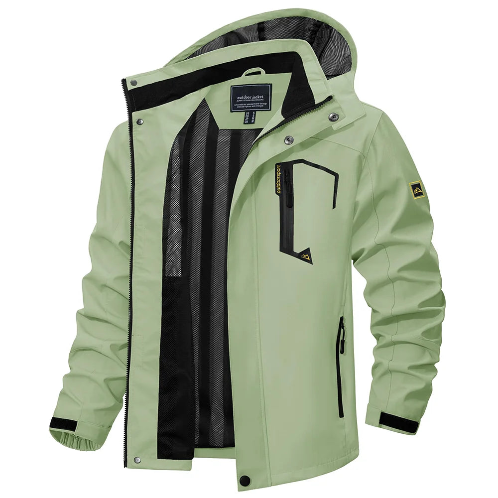 Spring Autumn Lightweight Jackets Men's Mesh Lined Waterproof Rain Jacket Outdoor Fishing Hiking Jacket Male Windbreaker