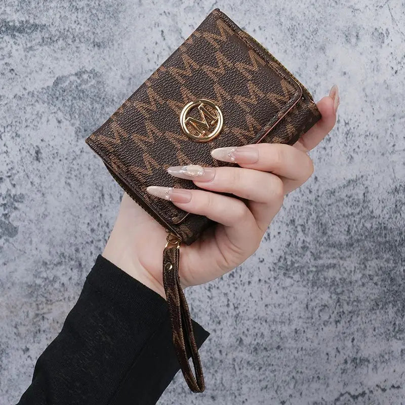 New Women's Zipper Wallet Large Capacity Coin Purse Card Holder Fashionable Print Handbag Slim Clutch Bag