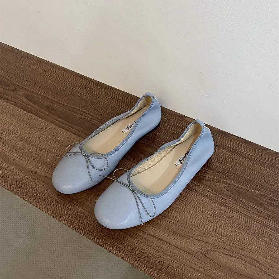 Bailamos Women Flat Heel Shoes Female Flats casual Ballet Dancing Shoes Foldable Sole Boat Shoes Summer Slip On Slipper Mules Sl