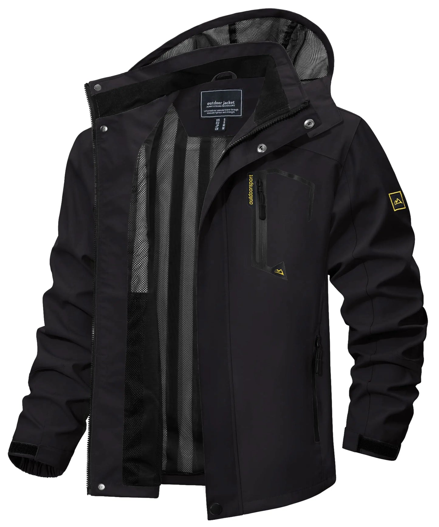 Spring Autumn Lightweight Jackets Men's Mesh Lined Waterproof Rain Jacket Outdoor Fishing Hiking Jacket Male Windbreaker