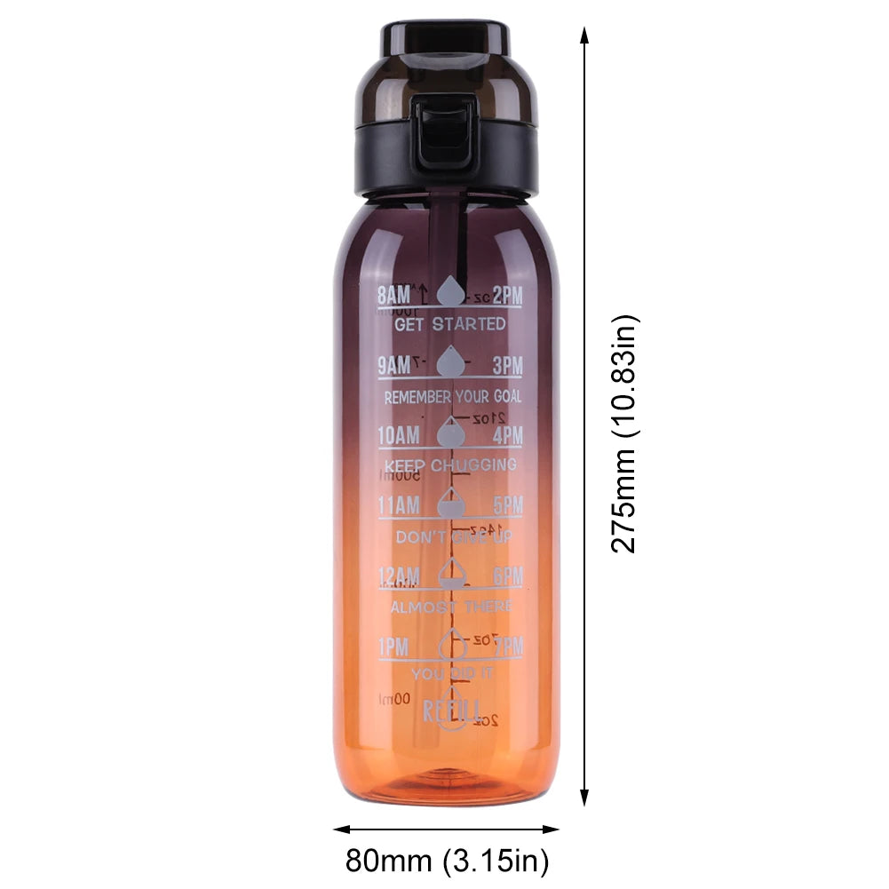 1000ML Fragrance Smelling Water Bottle Portable Air Water Up Bottle Scent Straw Water Cup with Flavor Pod for Outdoor Sports