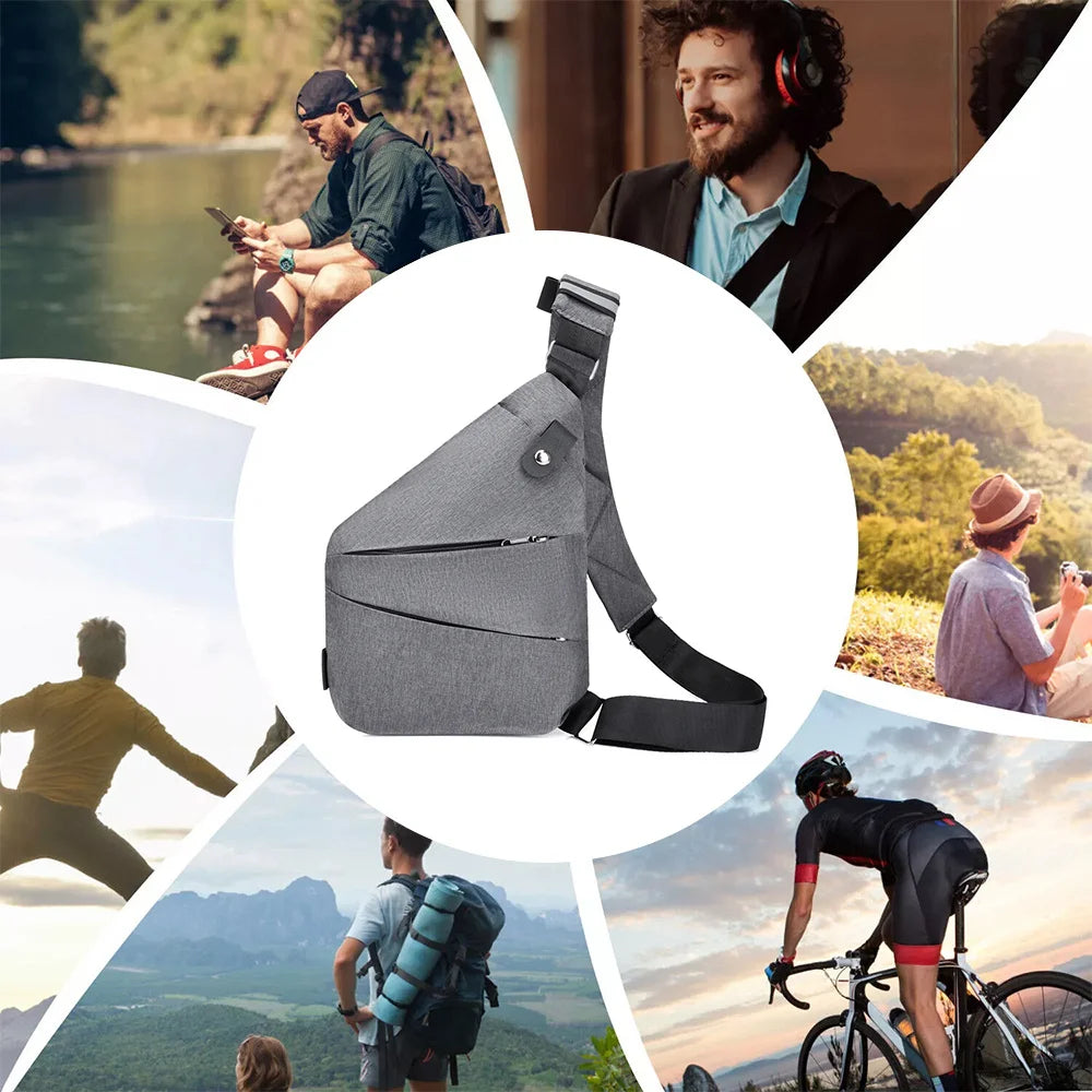 Men Backpack Tactical Sling Bag Chest Shoulder Fanny Pack Cross Body Molle Pouch