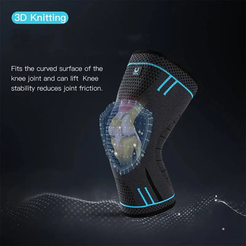 1 piece of compression knee support sleeve, elastic, breathable, anti slip knee protection, suitable for football, basketball, ect