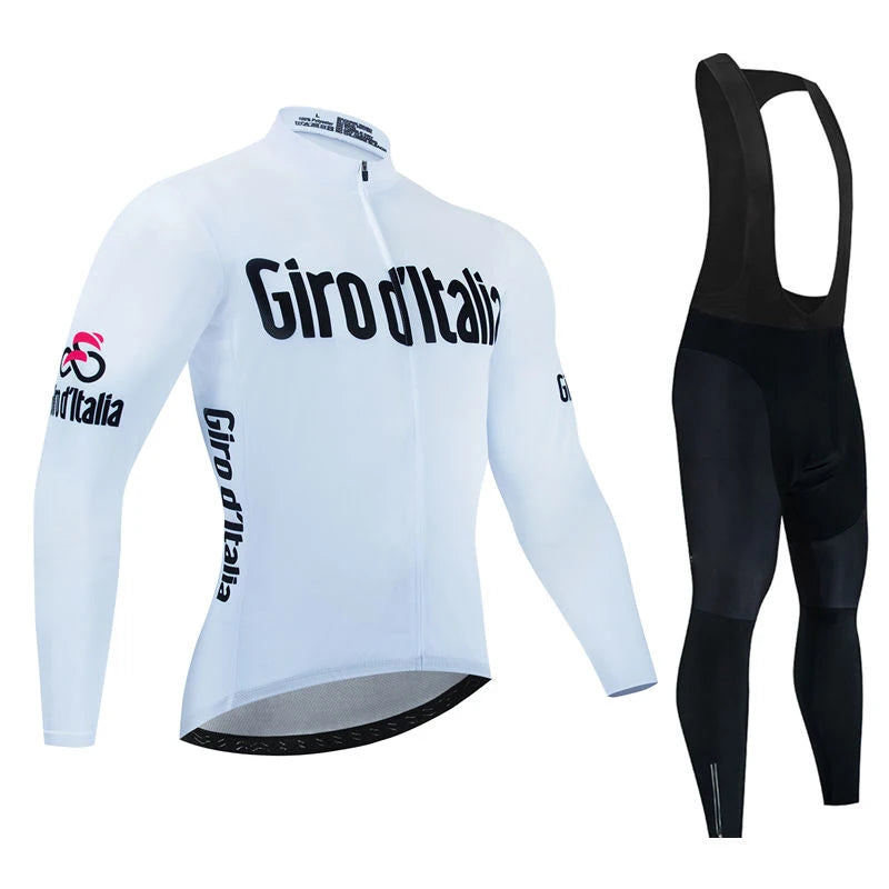 New Spring and Autumn Team Cycling Jersey Set Men Long Sleeve Bicycle Clothing MTB Bike Uniform