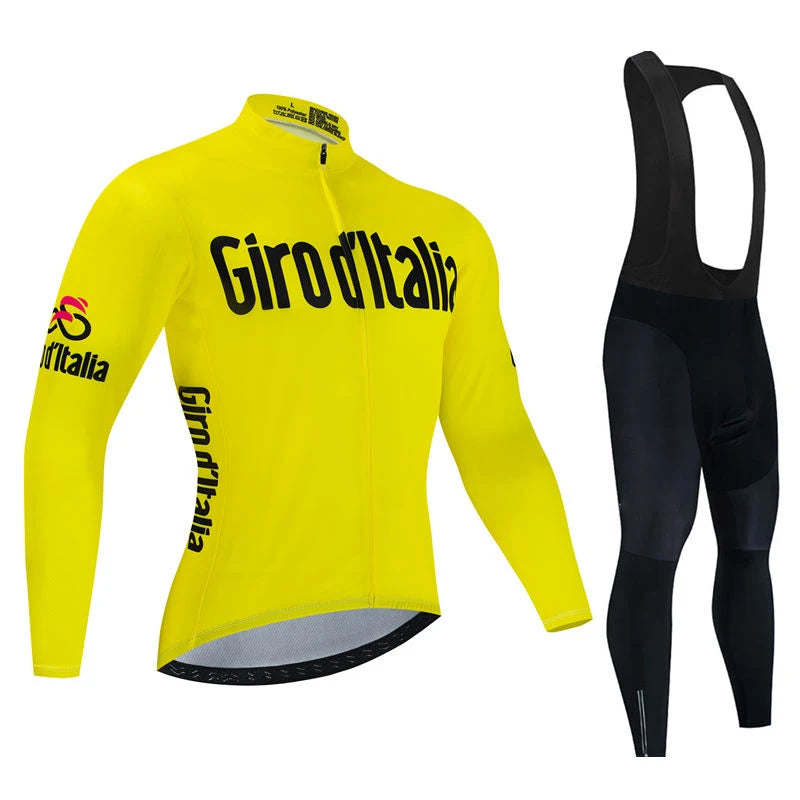 New Spring and Autumn Team Cycling Jersey Set Men Long Sleeve Bicycle Clothing MTB Bike Uniform