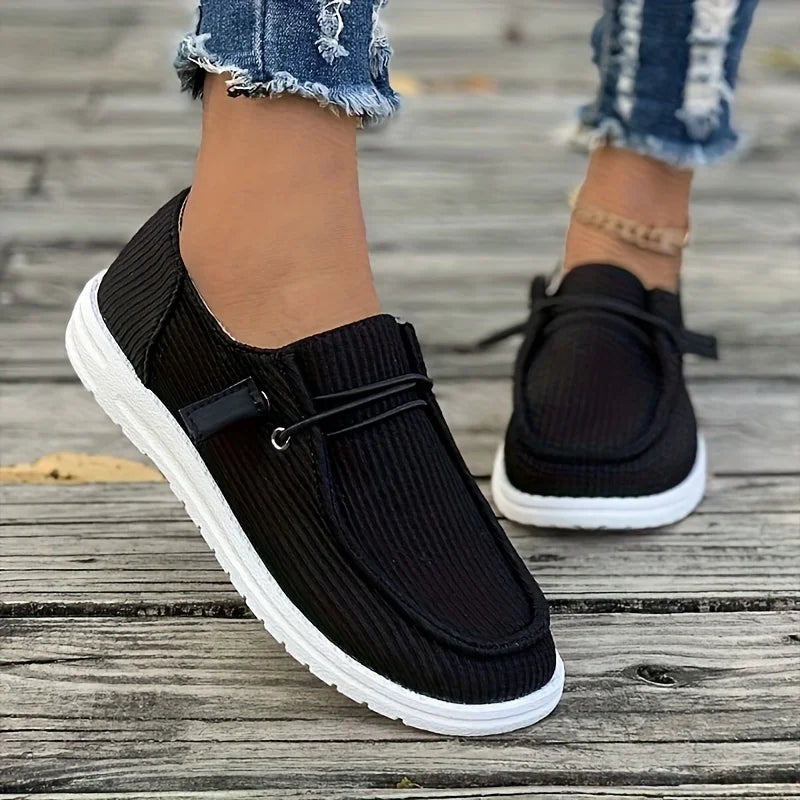 2025 New Women's Breathable Casual Sports Shoes - Four Seasons Comfortable Lightweight Skateboarding Running Shoes, Striped