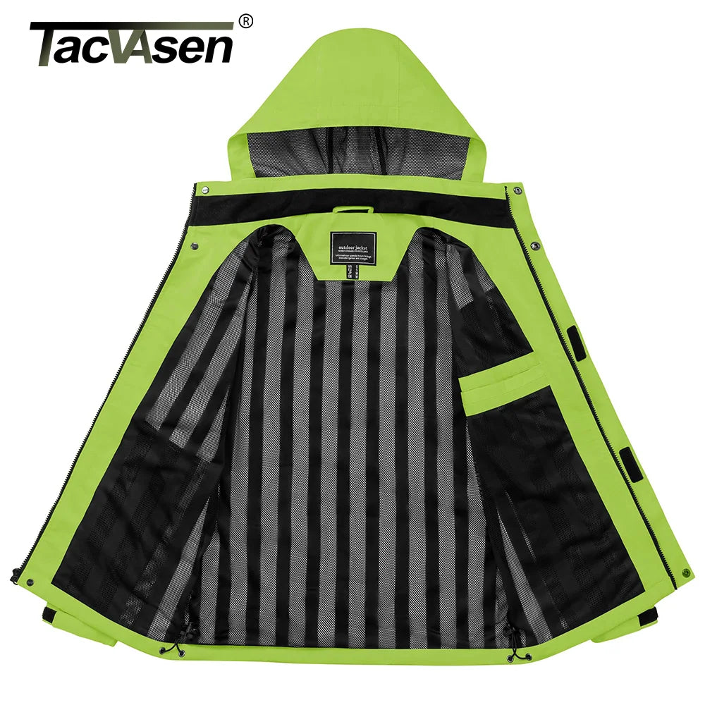 Spring Autumn Lightweight Jackets Men's Mesh Lined Waterproof Rain Jacket Outdoor Fishing Hiking Jacket Male Windbreaker