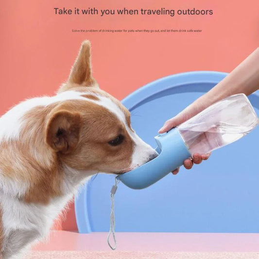 Leakproof Dog Water Bottle with Spout, Portable Pet Hydration Dispenser for Hiking, Travel, Outdoor Adventures, Durable Plastic