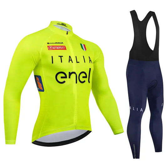 New Spring and Autumn Team Cycling Jersey Set Men Long Sleeve Bicycle Clothing MTB Bike Uniform