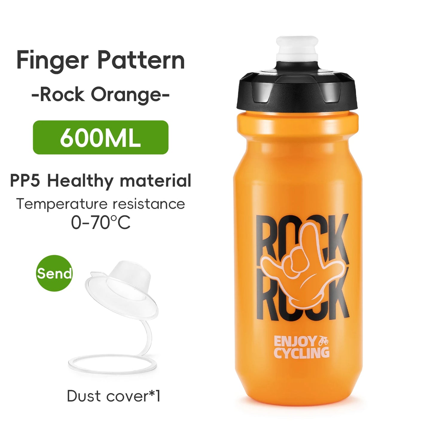 Water Bottle 600/750ml Large-Capacity PP5 Lightweight Cycling Sports Drink Kettle Leak-proof Squeeze Water Bottle