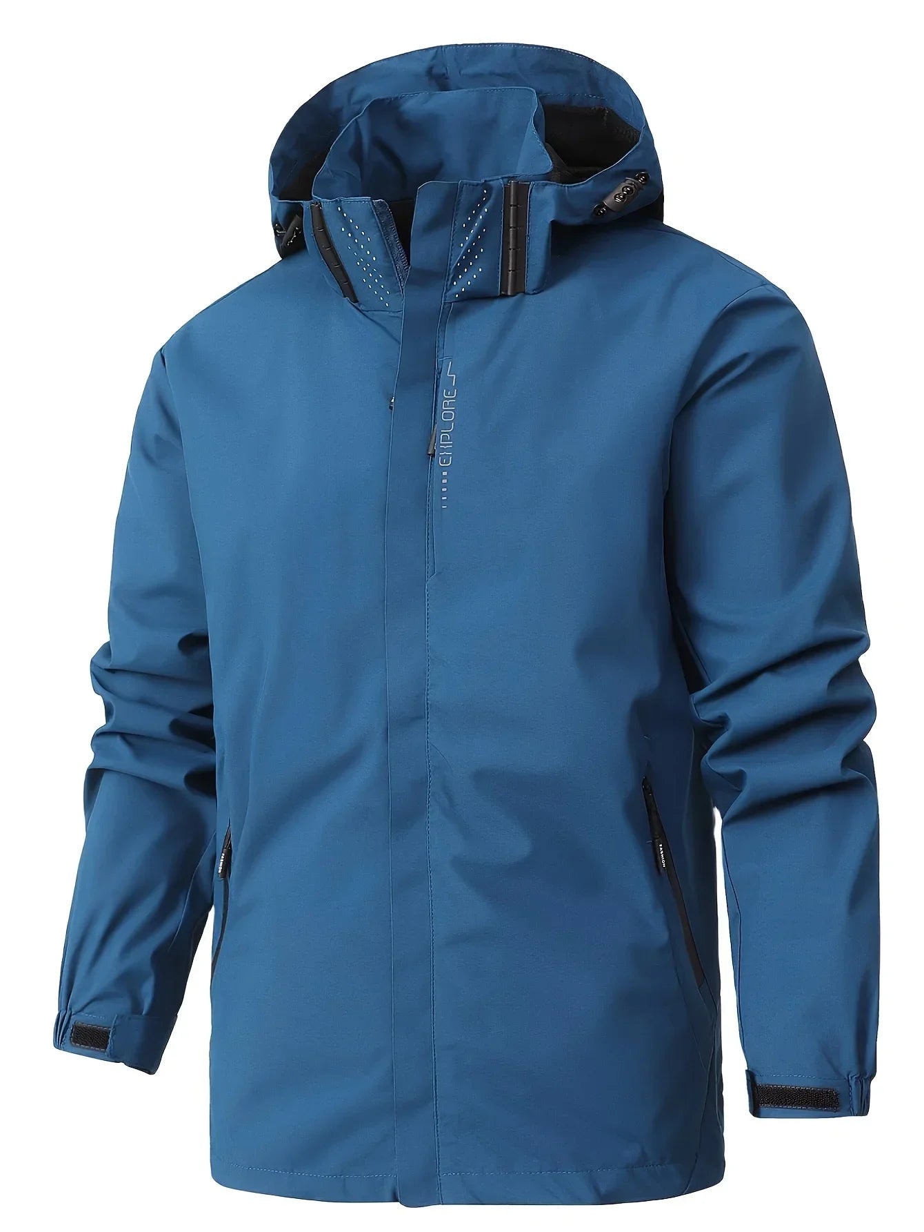 New Men's Lightweight Waterproof Rain Jacket Hooded Shell Outdoor Windbreaker for Hiking & Travel Breathable & Packable Coat Men