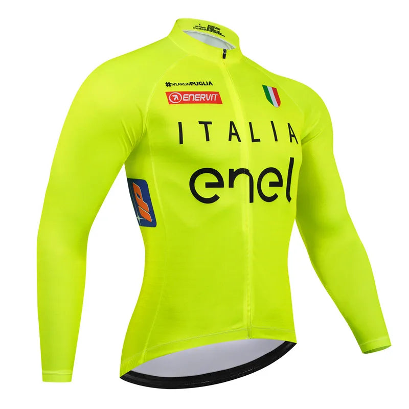 New Spring and Autumn Team Cycling Jersey Set Men Long Sleeve Bicycle Clothing MTB Bike Uniform