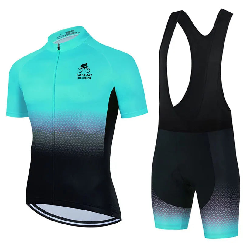 2026 Summer Men Short Sleeve Cycling Jersey Set Breathable MTB Bike Cycling Clothing Bike Uniform
